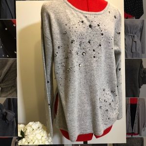 CASHMERE- pearl embellished sweater